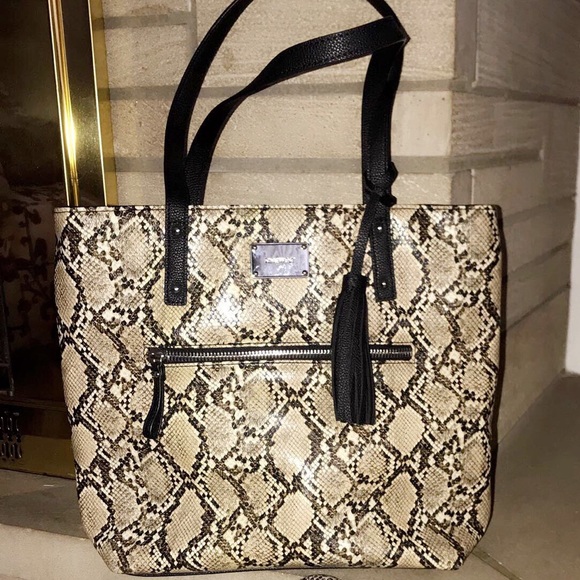 Nine West Python Print Tote - Picture 1 of 2